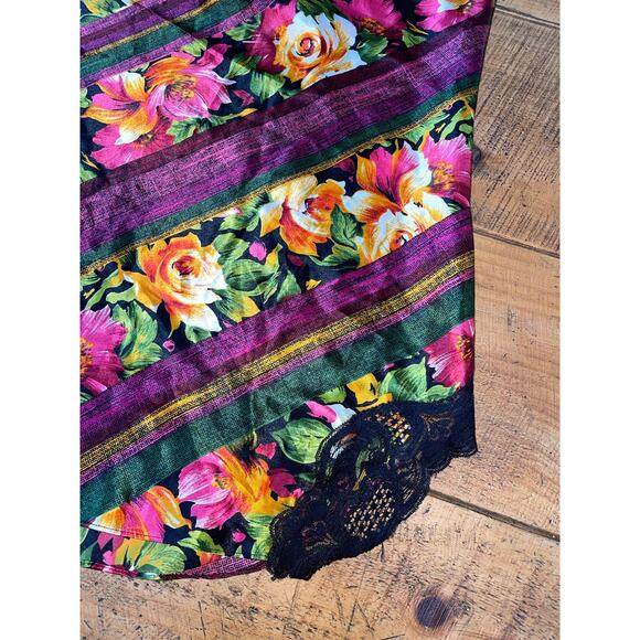 Womens Victorias Secret Floral Lace Pink Purple Chemise Nightie Gold Label Small - Picture 3 of 9